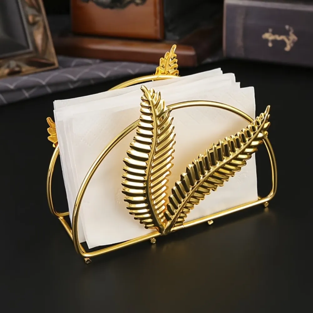 Golden Leaf Napkin Holder