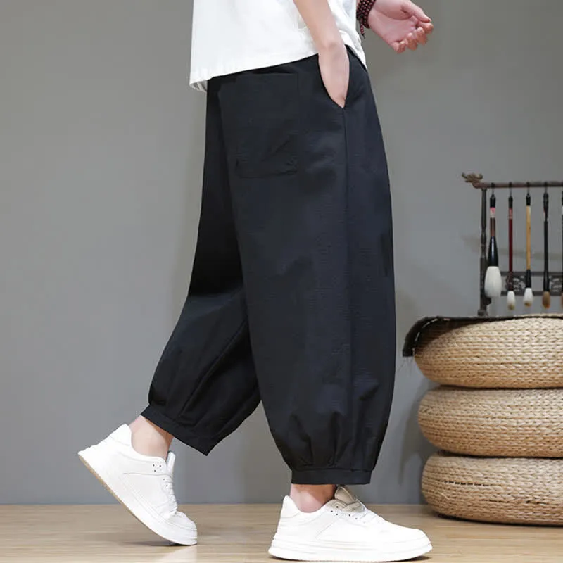 Drawstring Harem Cargo Pants