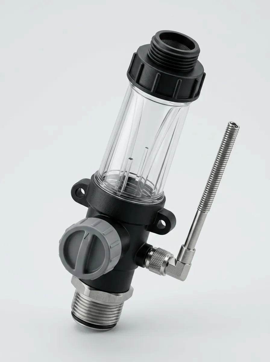 Pressure-Gauge Water Heater Flush Filter