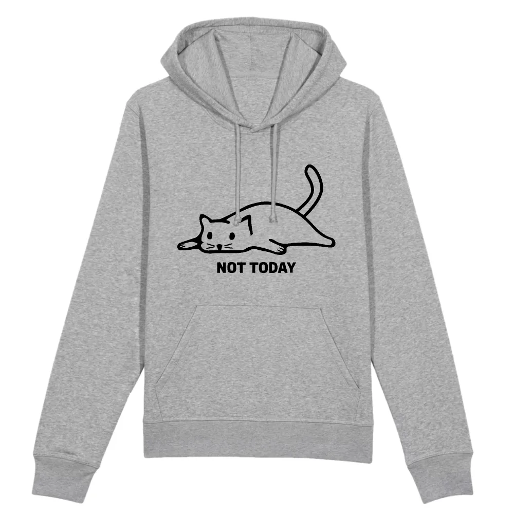 Mood Cat Graphic Pullover Hoodie