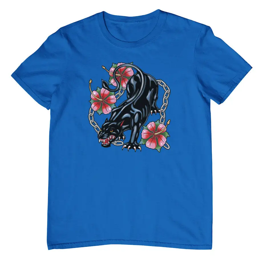 Panther Tattoo Graphic Cotton T-Shirt