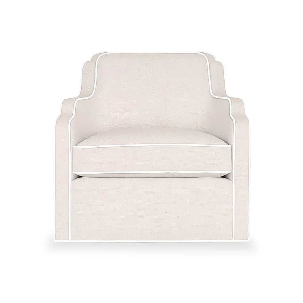 Scalloped Swivel Chair