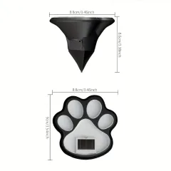 3 Pcs Paw Print Solar Stake Light