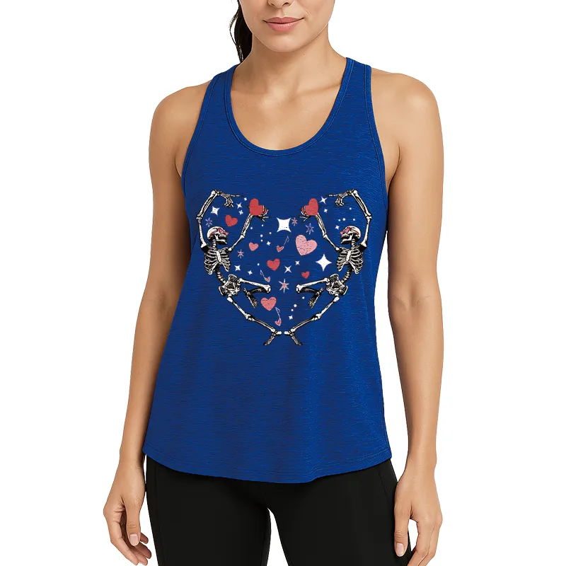 Skeleton Heart Athletic Tank