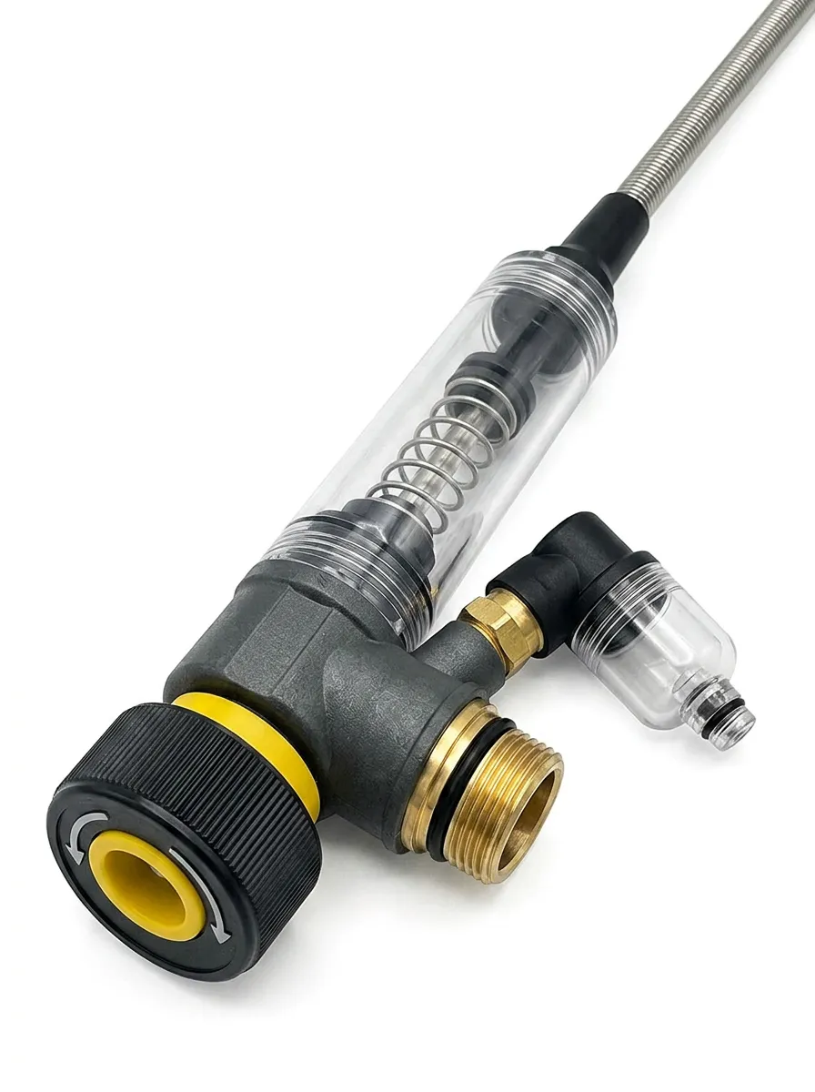 Adjustable Water Heater Cleaning-Solution Dispenser Tool