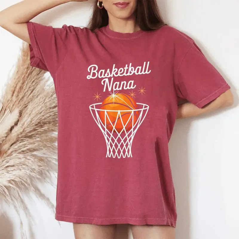 Basketball Grandma Nana Basketball Hoop Women's Oversized Comfort T-Shirt