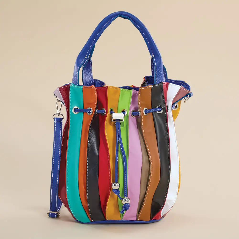 Leather Bucket Shoulder Bag