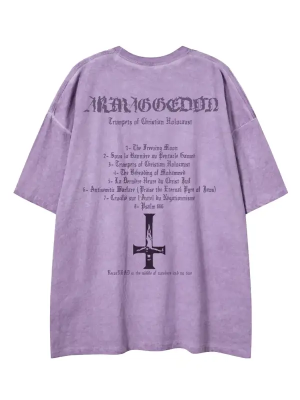 Clean Graphic Washed Oversized Crew Neck Tee