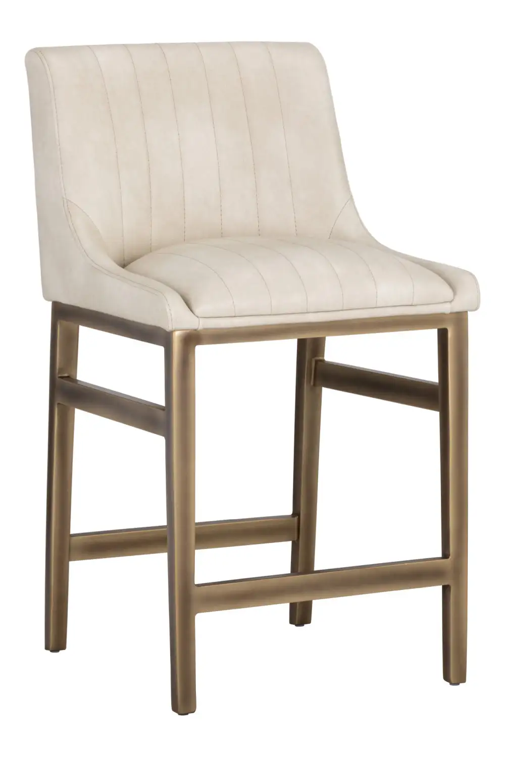 Channel-Tufted Tufted Counter Stool