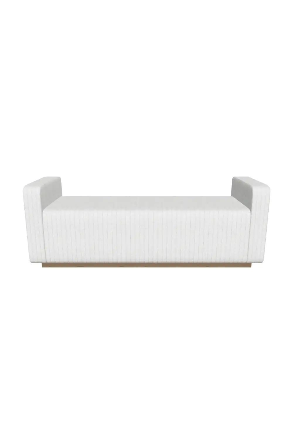 Channel-Tufted Tufted Fabric Accent Bench