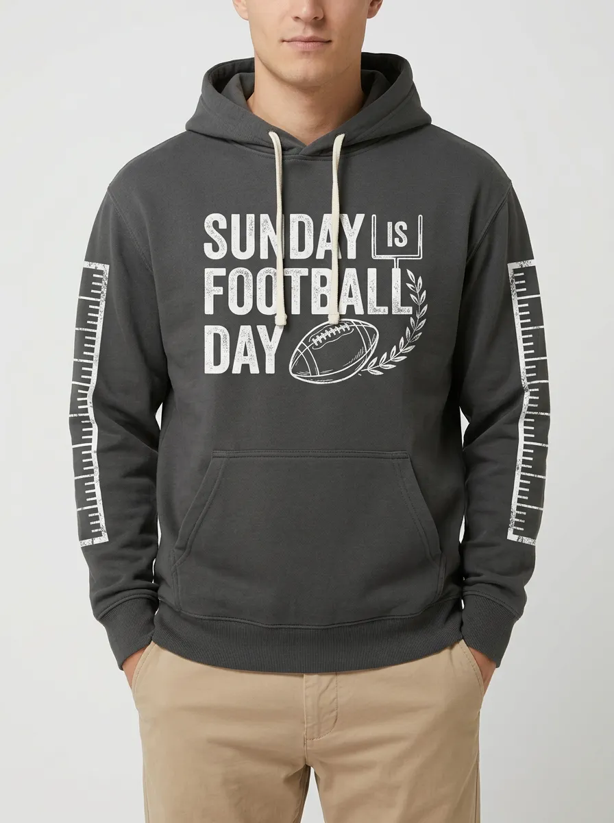 Men's Sunday Football Day Goalpost Hoodie