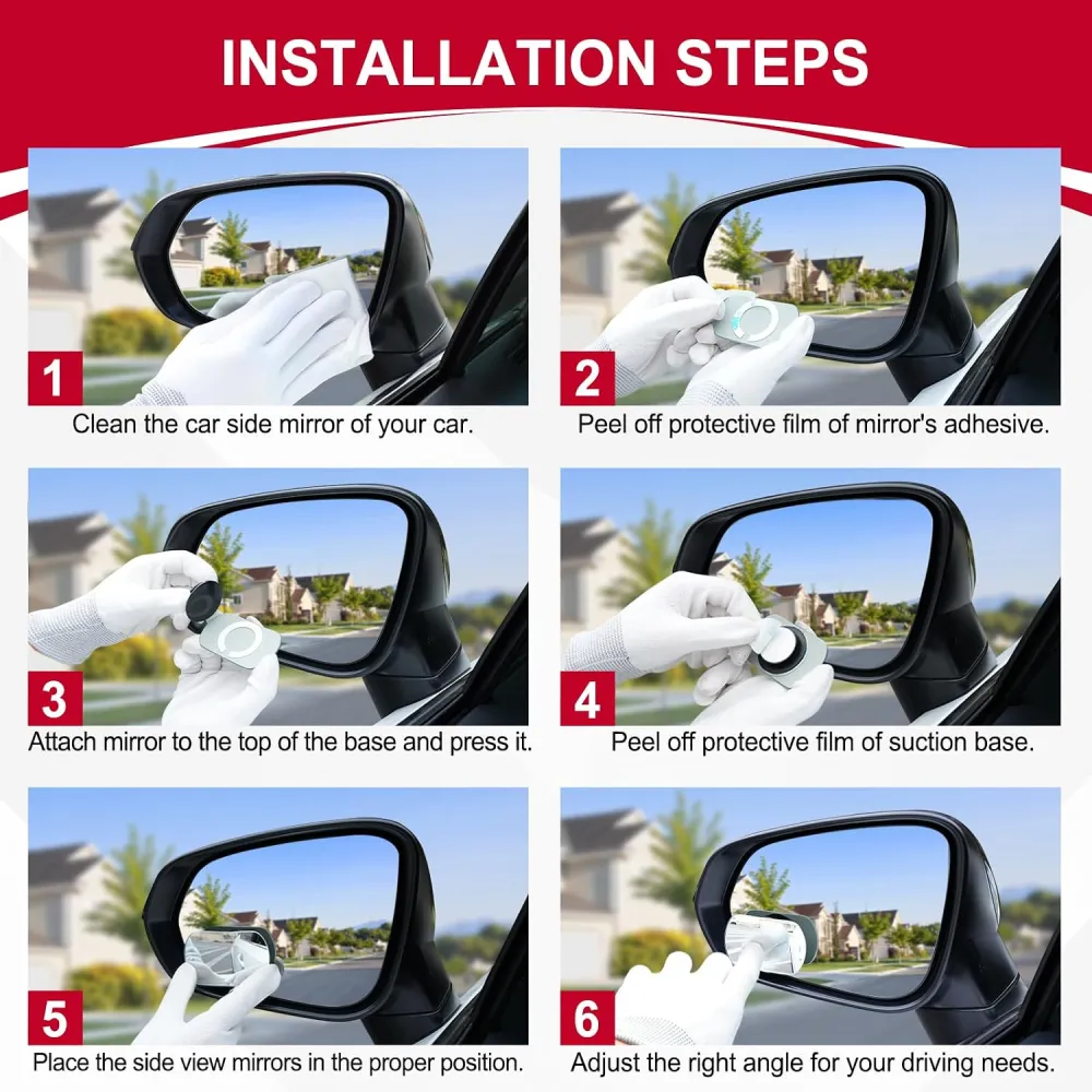 Adjustable Blind Spot Mirror Set