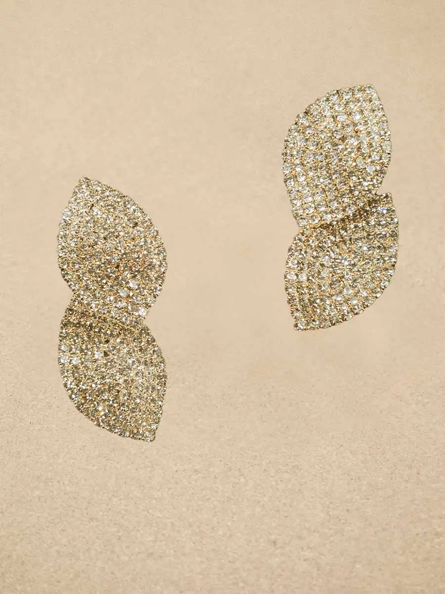 Alaya Diamond Leaf Shape Earrings & Ring