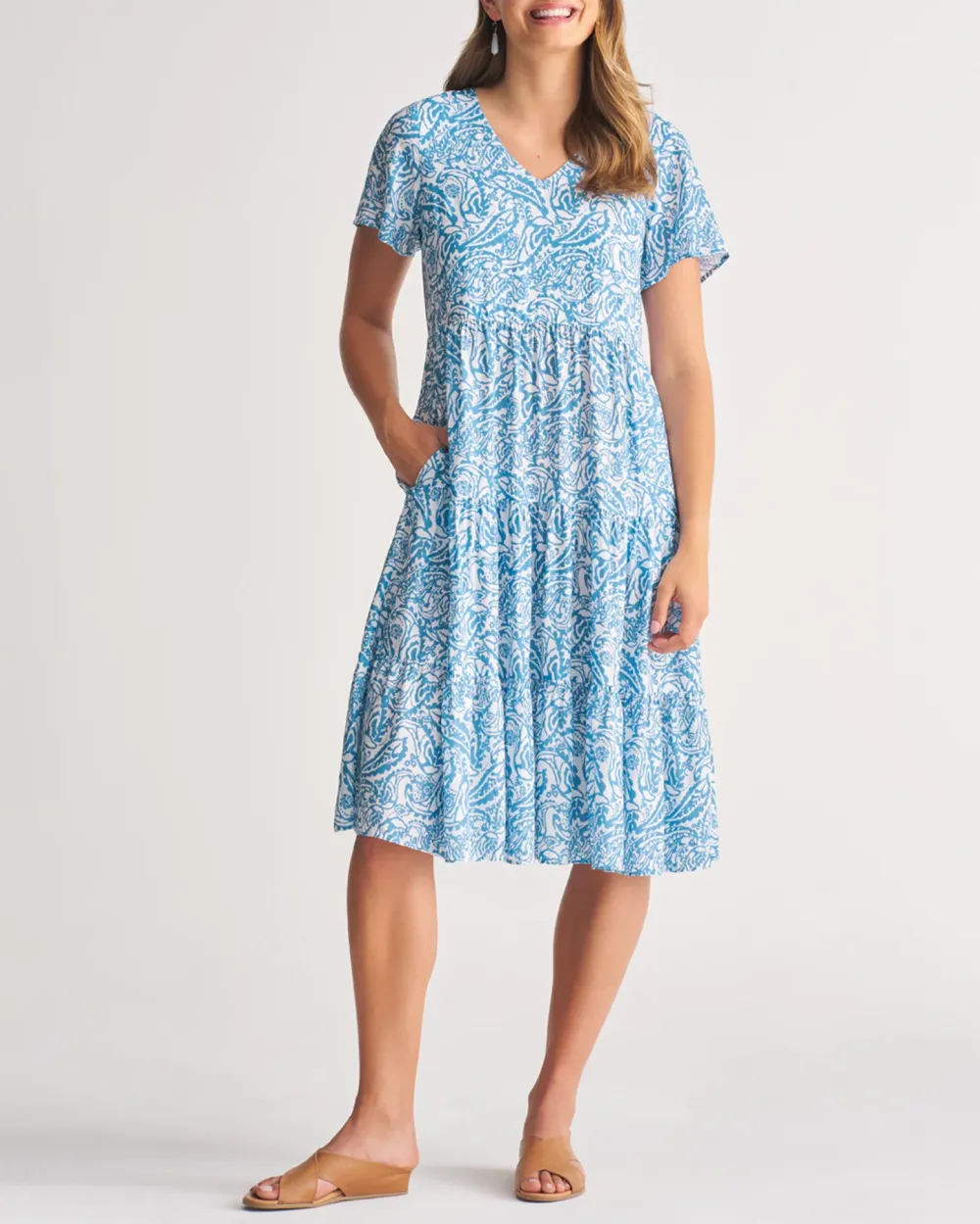 Printed Tier Dress