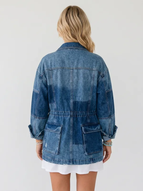 Women's Casual Vintage Patchwork Denim Jacket