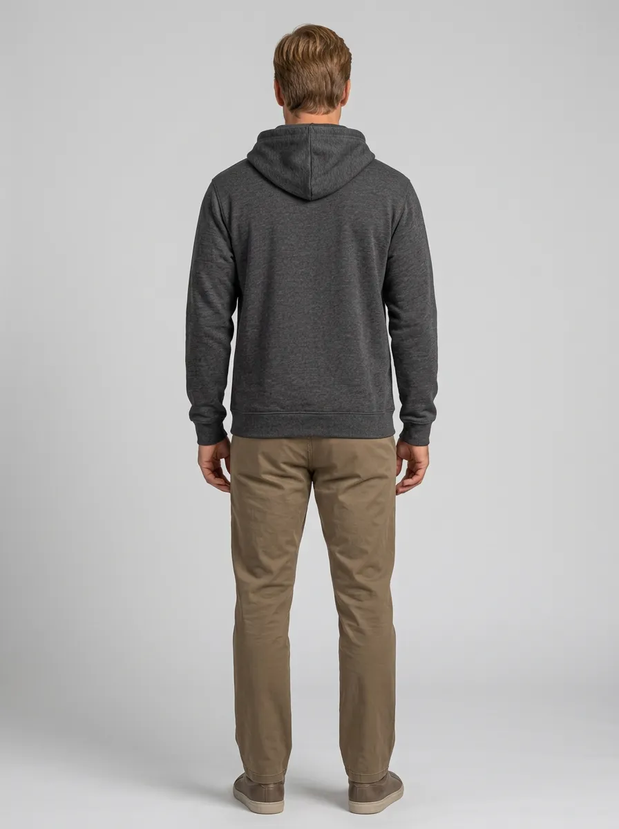 Men's Charcoal Heather Reindeer Graphic Hoodie