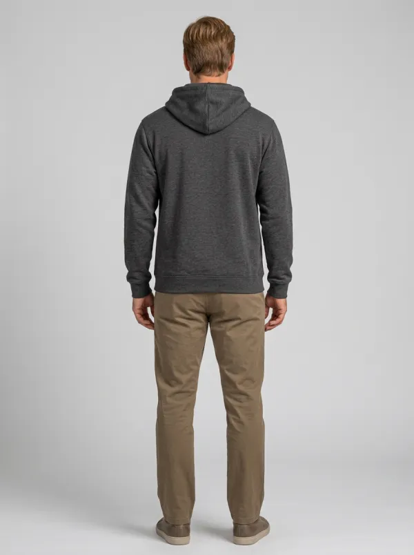Men's Charcoal Heather Reindeer Graphic Hoodie