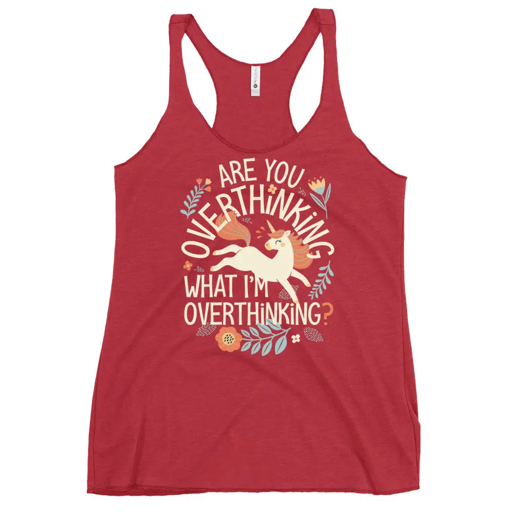 Overthinking Print Racerback Tank