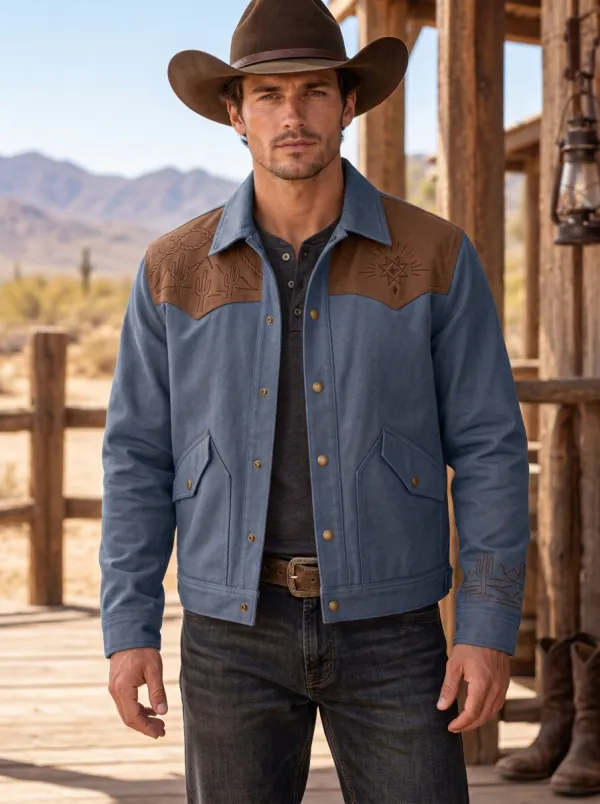 High Plains Cactus Desert Star Country Classic Men's Western Jacket