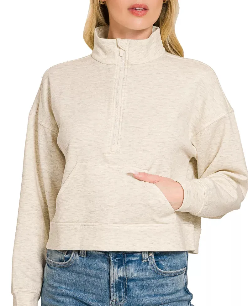 Essential Half-Zip Everyday Sweatshirt