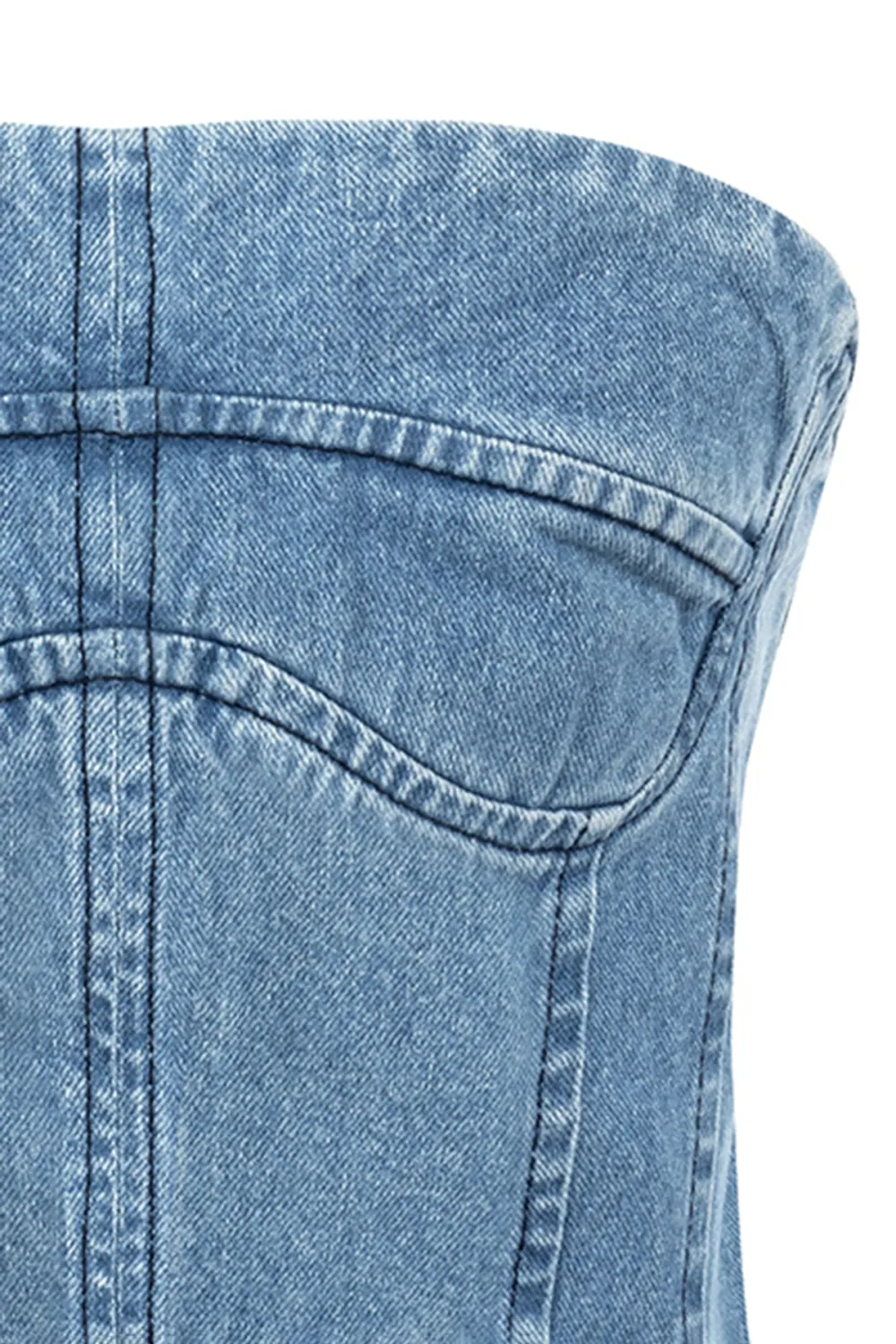 Sleeveless Denim Bustier