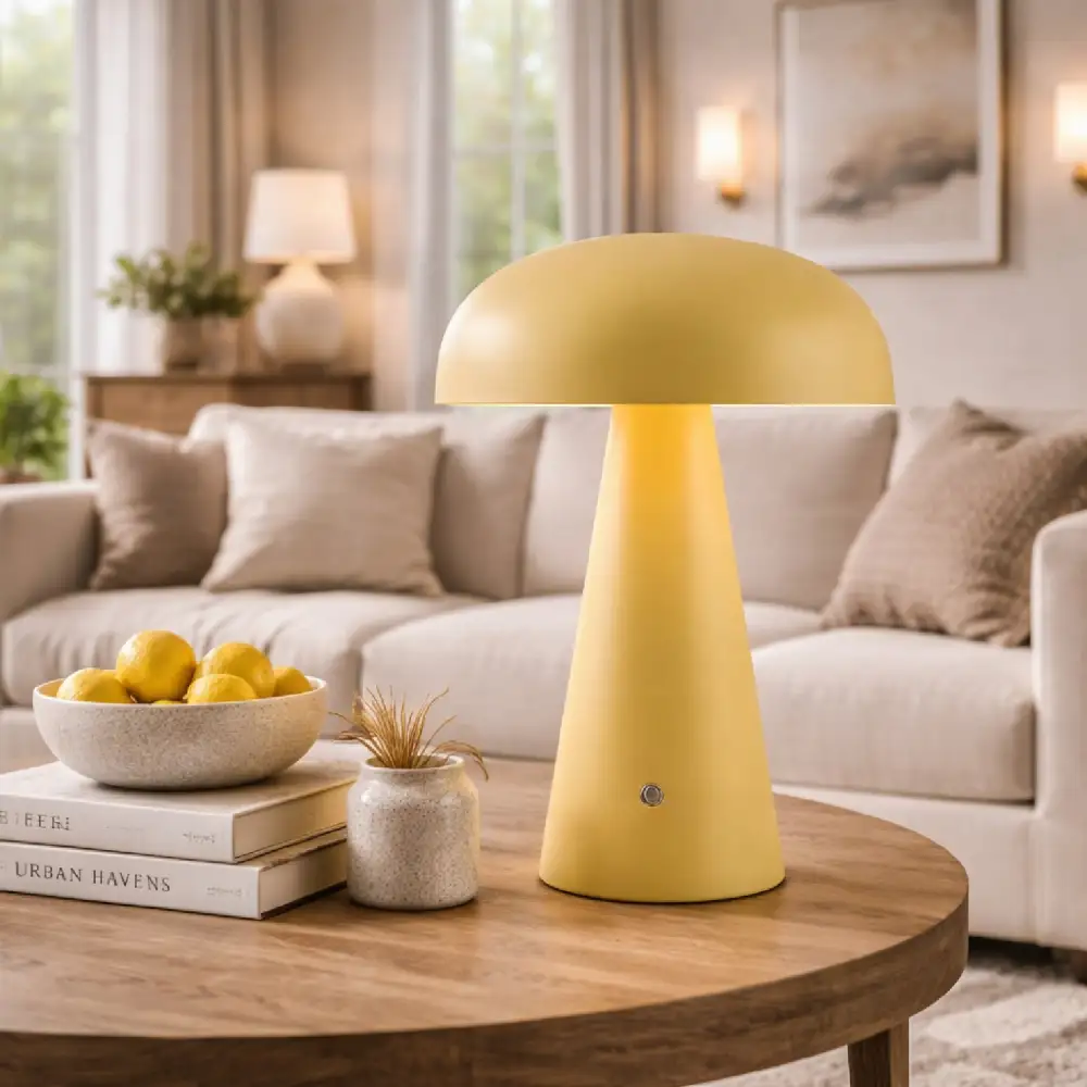Hand-Painted Semi-Dome Table Lamp
