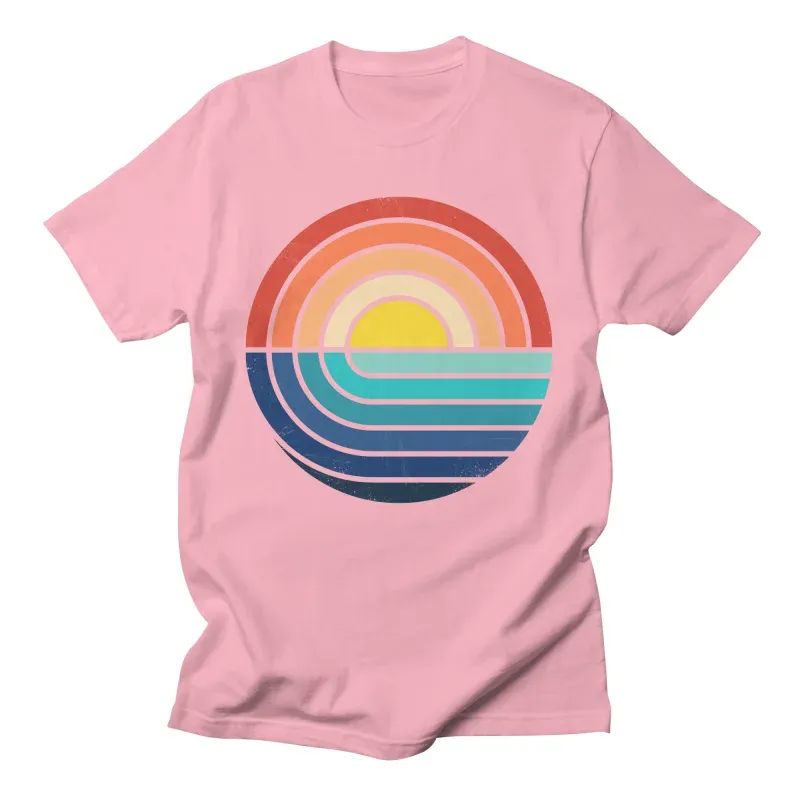 Men's Rainbow Print Circular Pattern Top