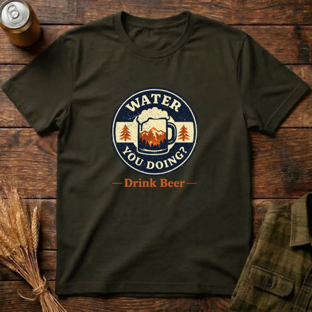 Water You Doing Graphic Cotton T-Shirt