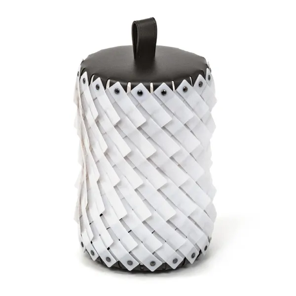 Woven Leather Table Lantern
