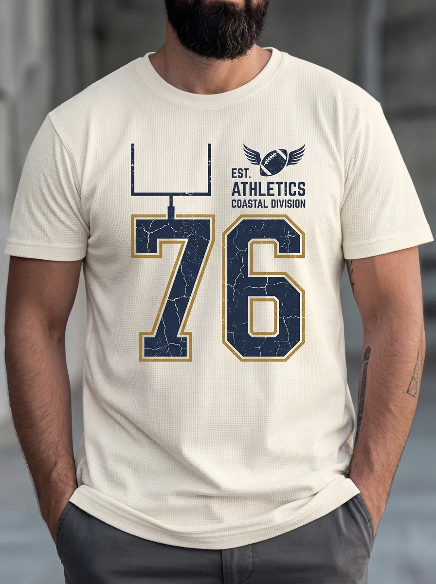 Men's Gridiron Coastal Winged Ball T-Shirt