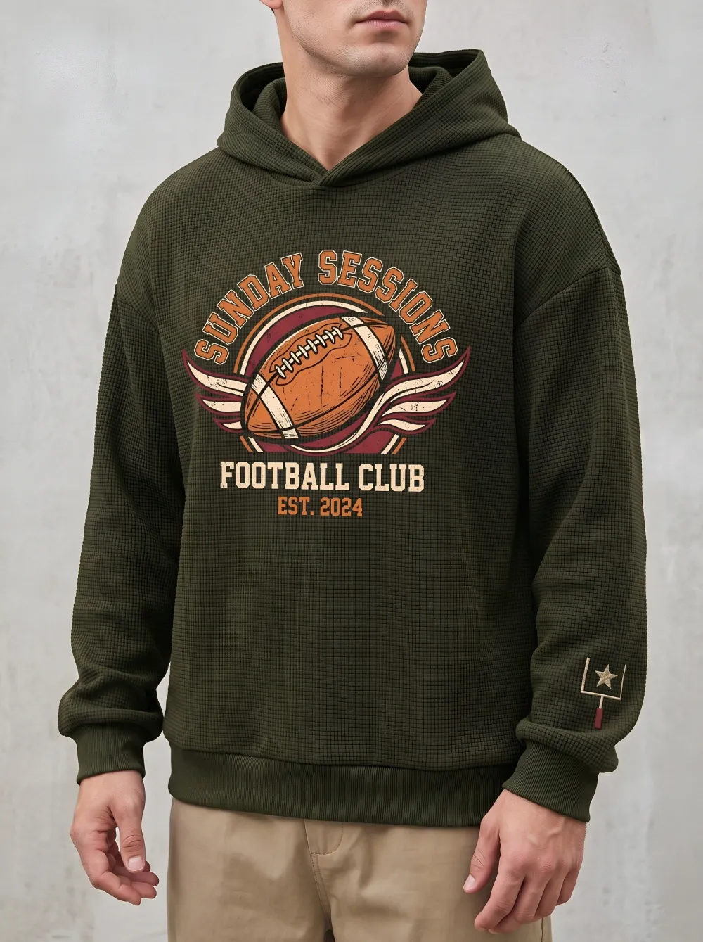 Men's Sunday Sessions Football Club Winged Ball Printed Hoodie