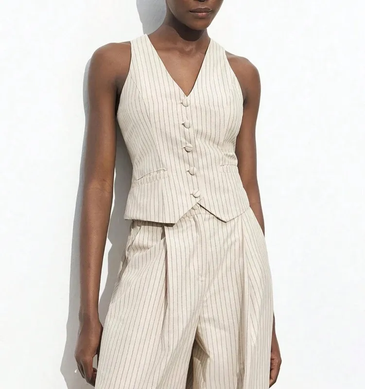 Khaki Everyday Casual Vest