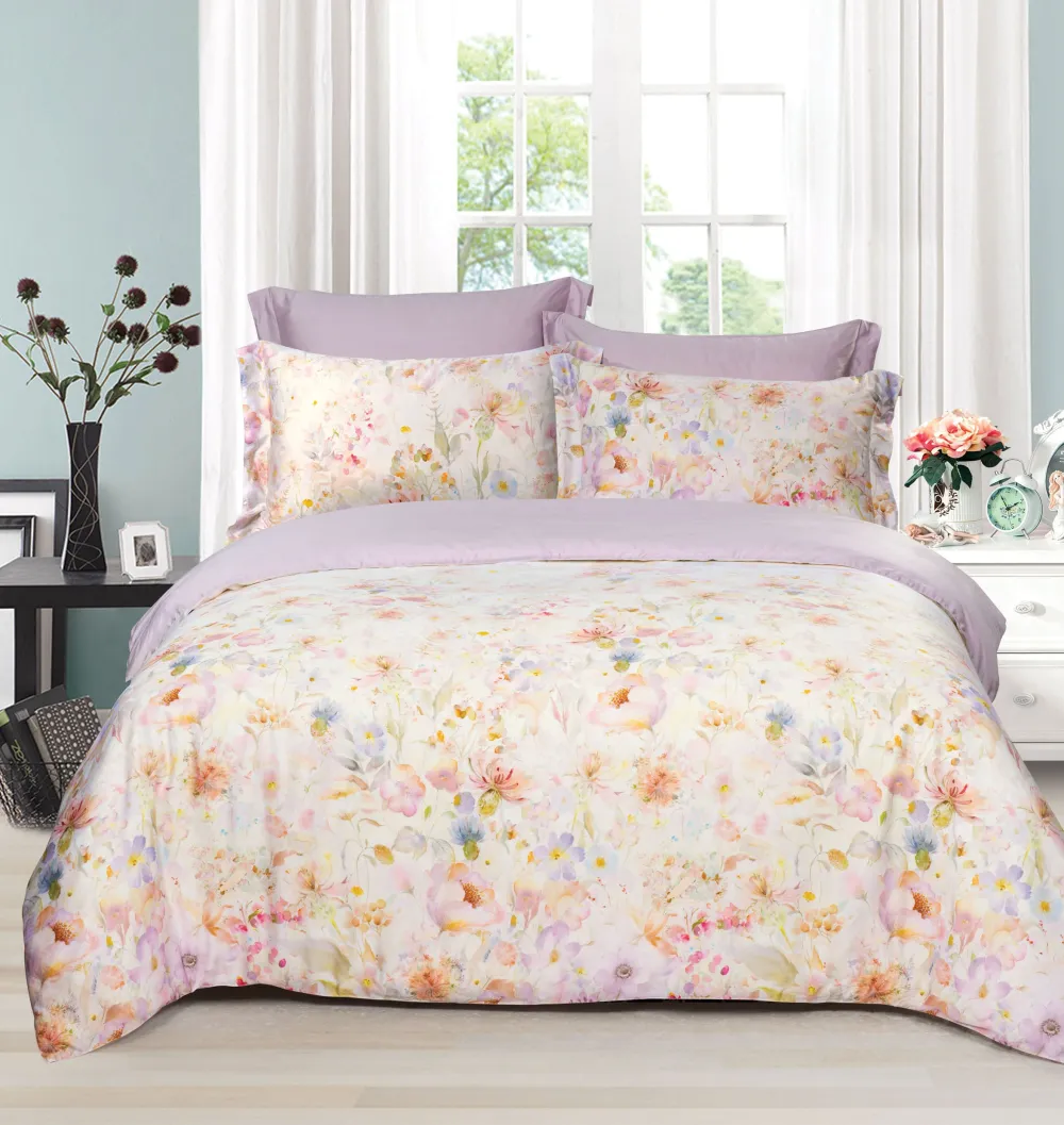 Soft-Finish Lyocell Fiber Woven Complete Bedding Set