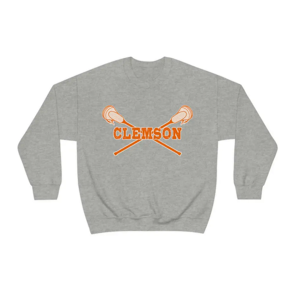 Crossed Sticks Lacrosse Graphic Crewneck Sweatshirt
