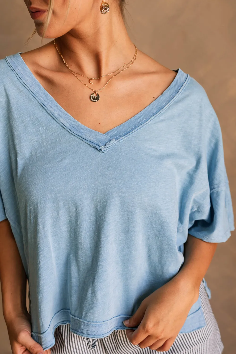 V-Neck Half Sleeve T-Shirt