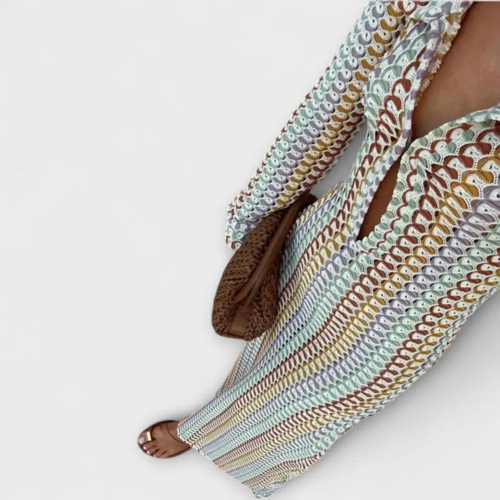 V-Neck Flowing Relaxed Maxi Dress