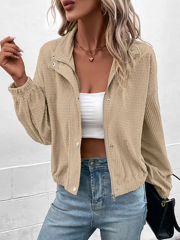 Corduroy Zip Front Jacket