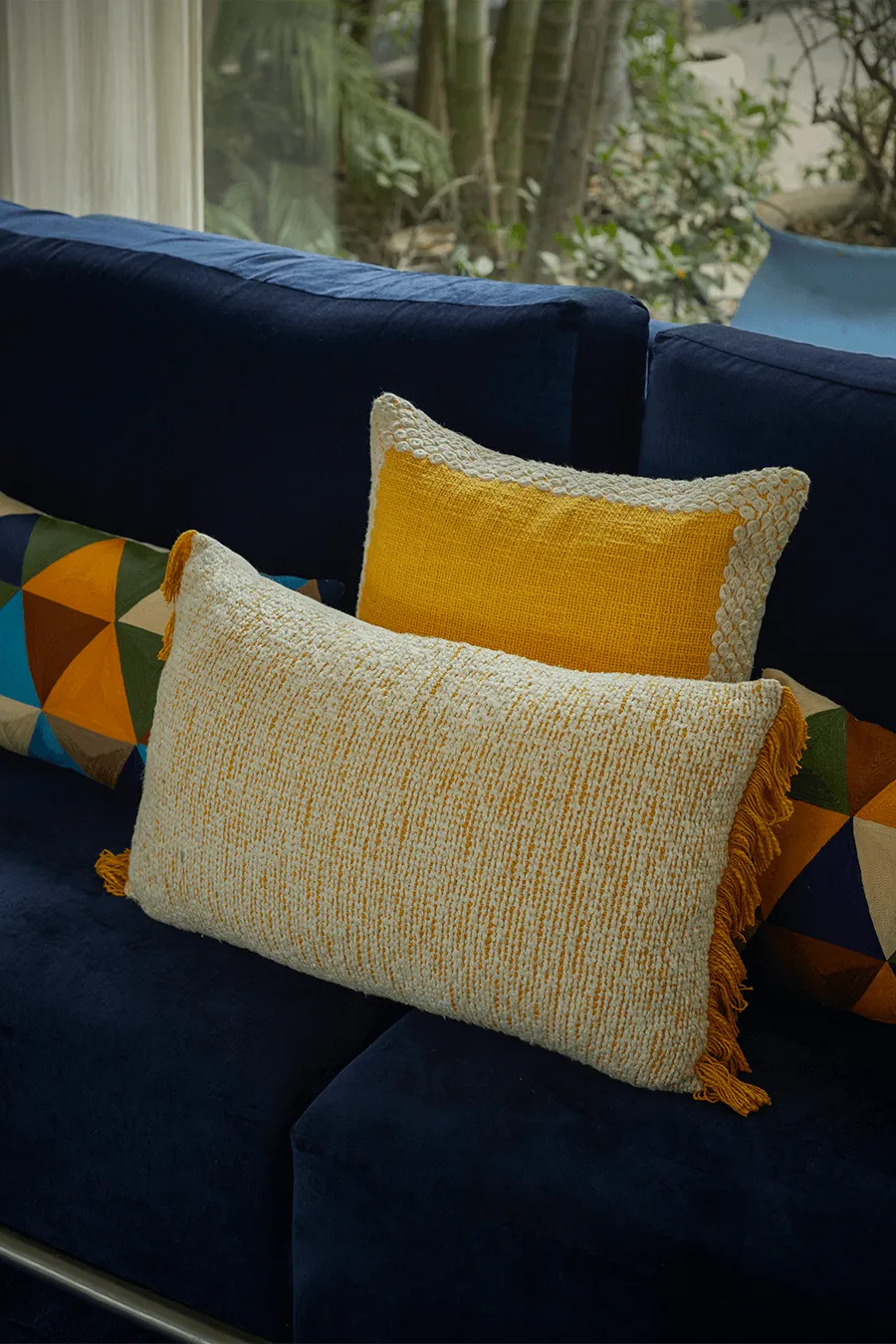 Cotton Lumbar Decorative Cushion Cover