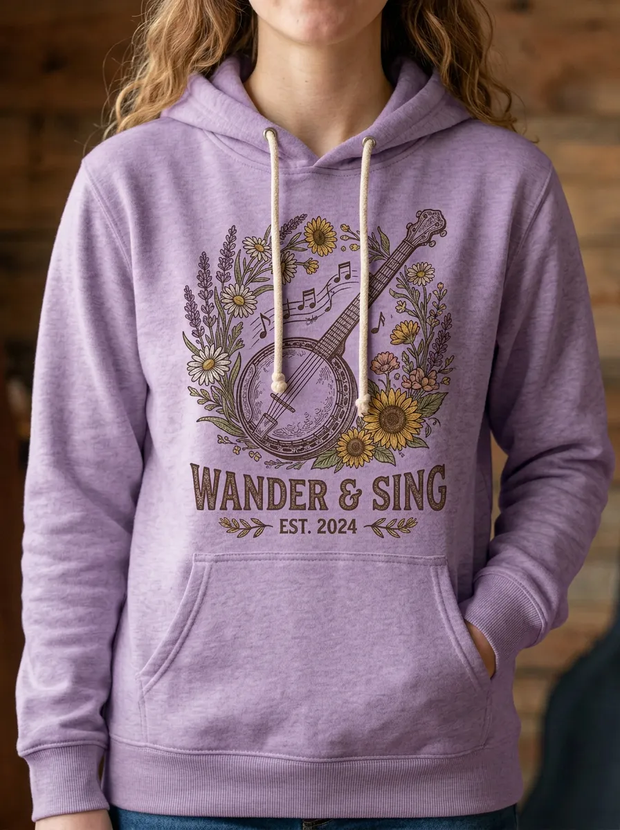 Banjo Women's Country Music Pullover Hoodie