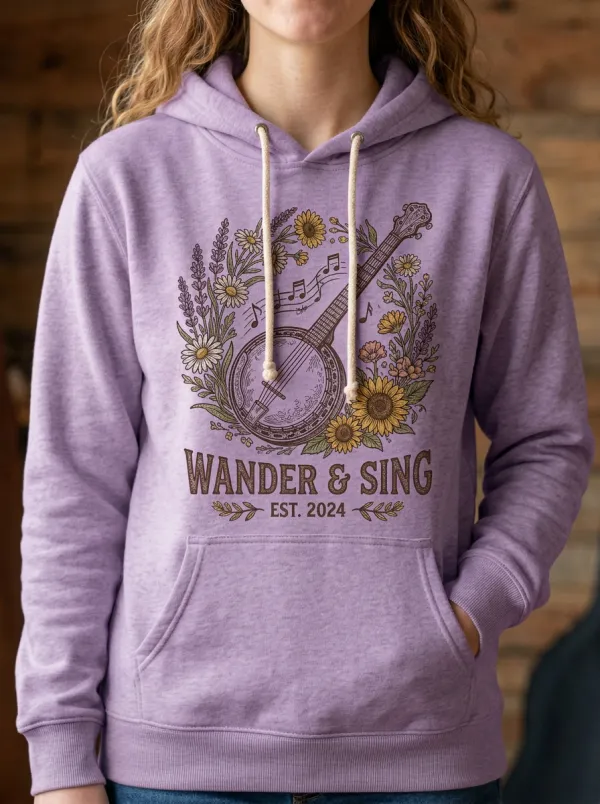 Banjo Women's Country Music Pullover Hoodie