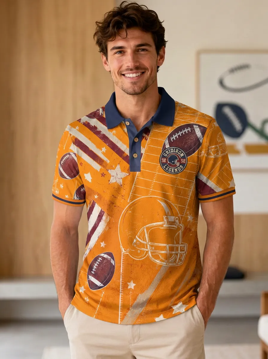 Men's Playbook Gridiron Helmet Polo Shirt