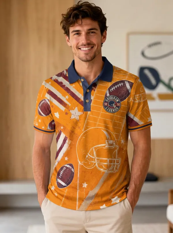 Men's Playbook Gridiron Helmet Polo Shirt