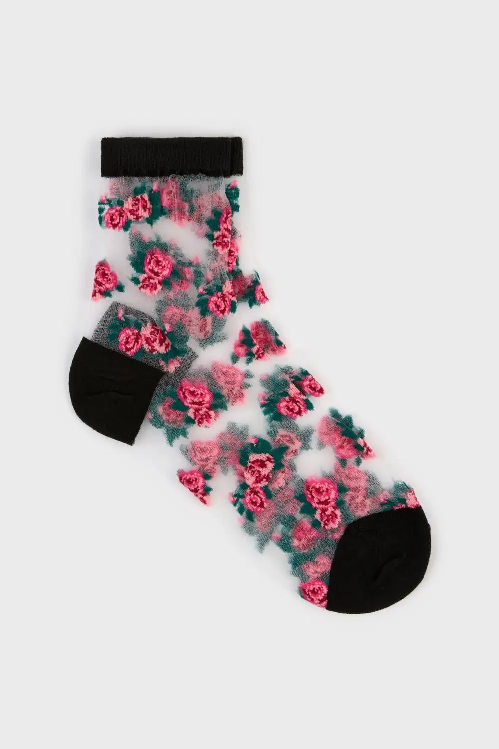 Rose Floral Sheer Socks