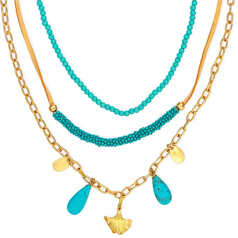 Layered Accent Contemporary Necklace