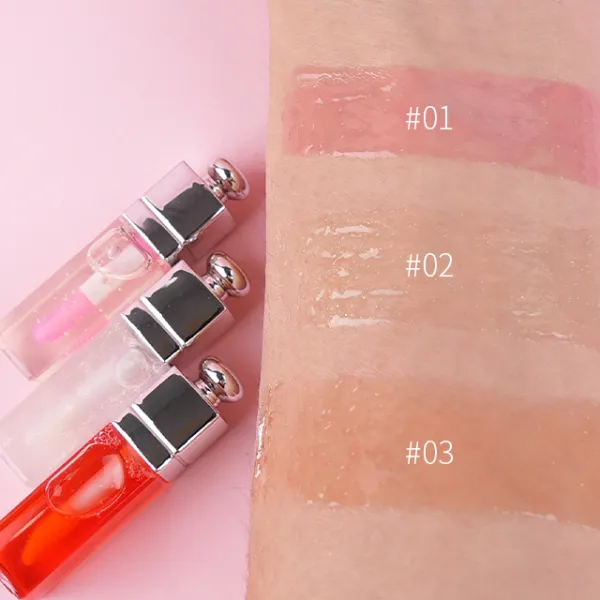 Vegan Color Changing Plumping Tinted Lip Oil Gloss Tube
