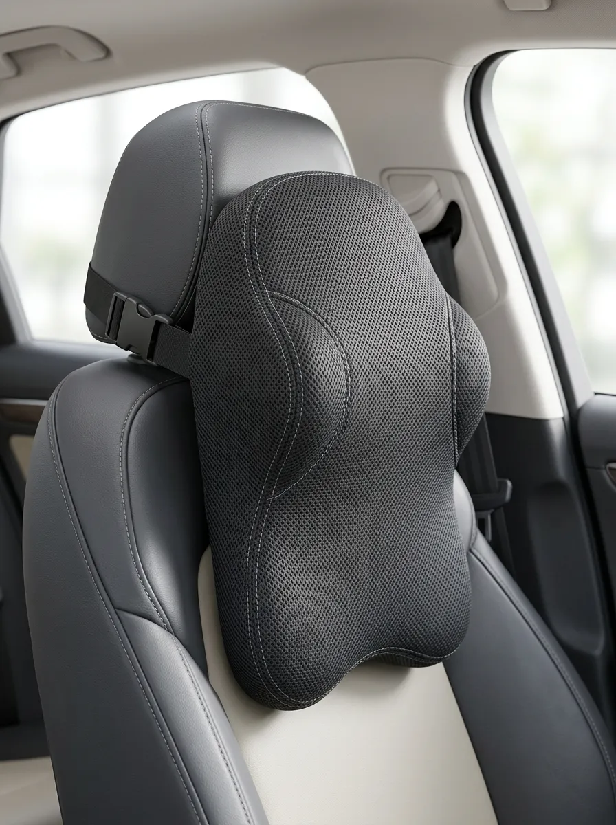 Refined Mesh Ergonomic-Style Car Support Pillow