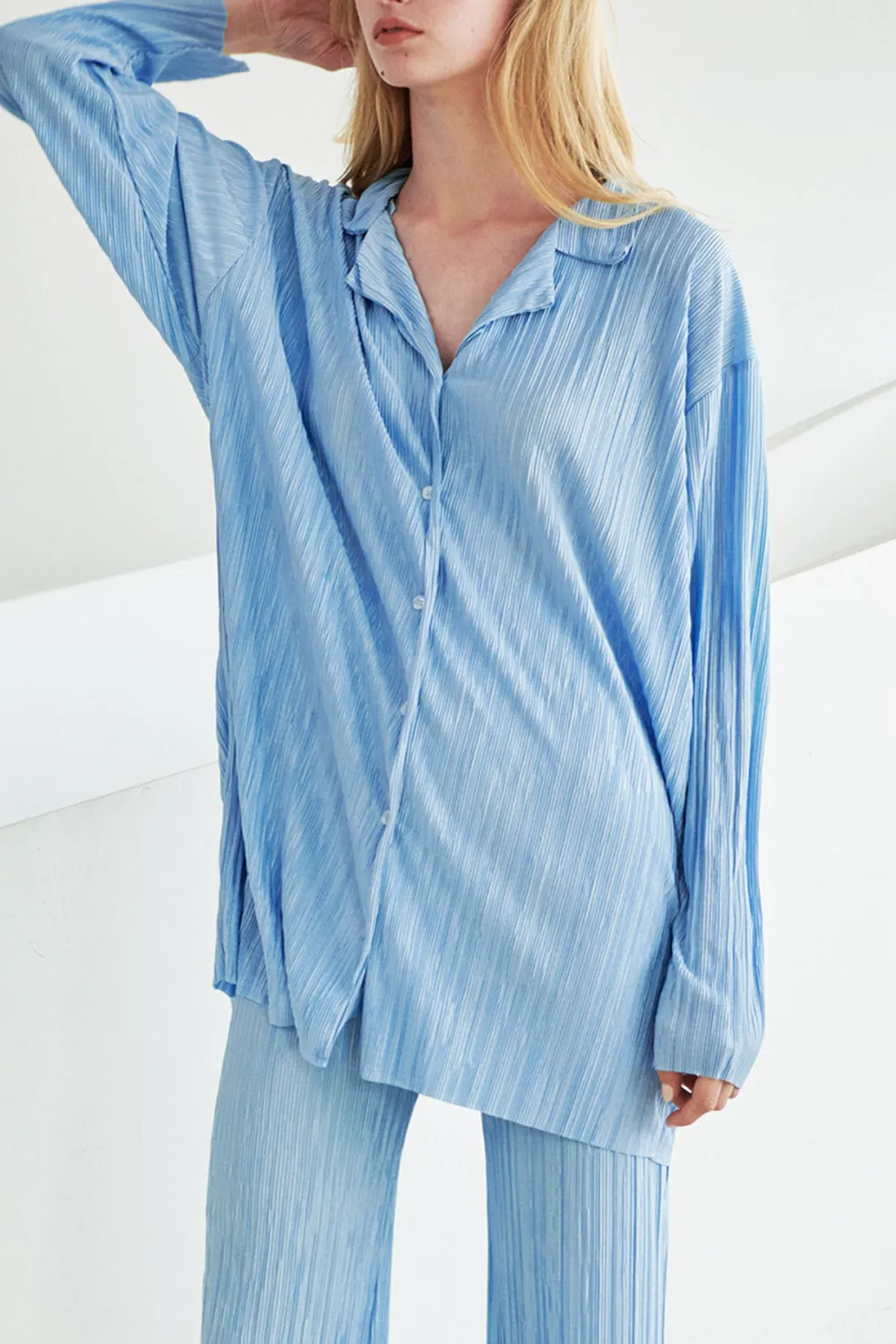 Oversized Plisse Shirt