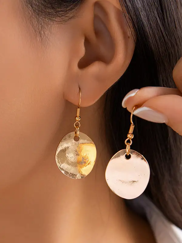 Angular Floral Drop Earrings