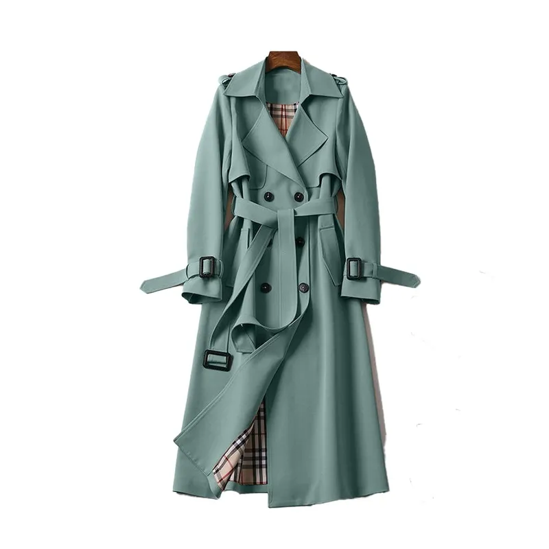Double-Breasted Belted Trench Coat
