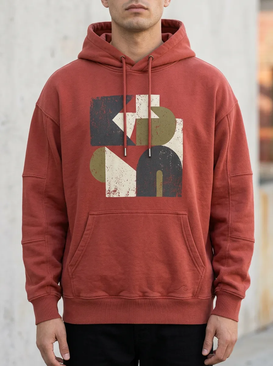 Abstract Geometric Shape Wave Hoodie
